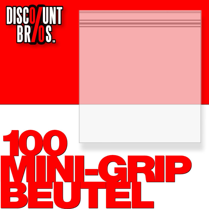 100 Stk. 90×90mm Druckverschlussbeutel MINI-GRIP Zip-Beutel Vorratsbeutel Polybeutel Verpackung TRANSPARENT