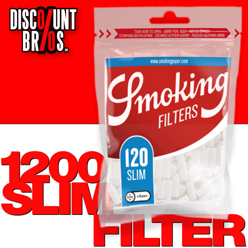 1200 Stk. SMOKING Filter Tips SLIM Wattefilter