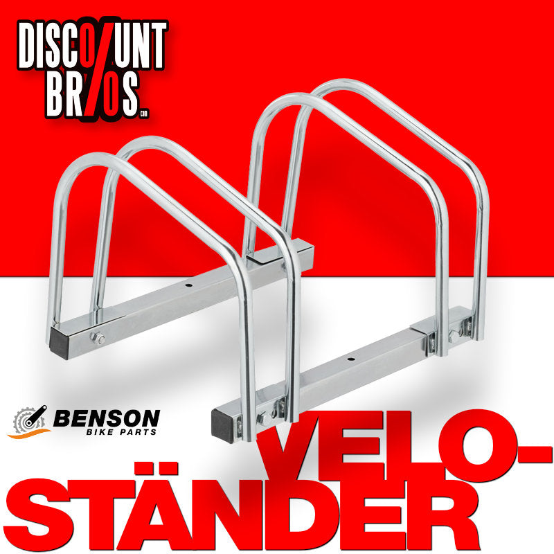 2-er VELOSTÄNDER galvanisch verzinkt Fahrradständer bis 6 cm Reifenbreite von BENSON BIKE