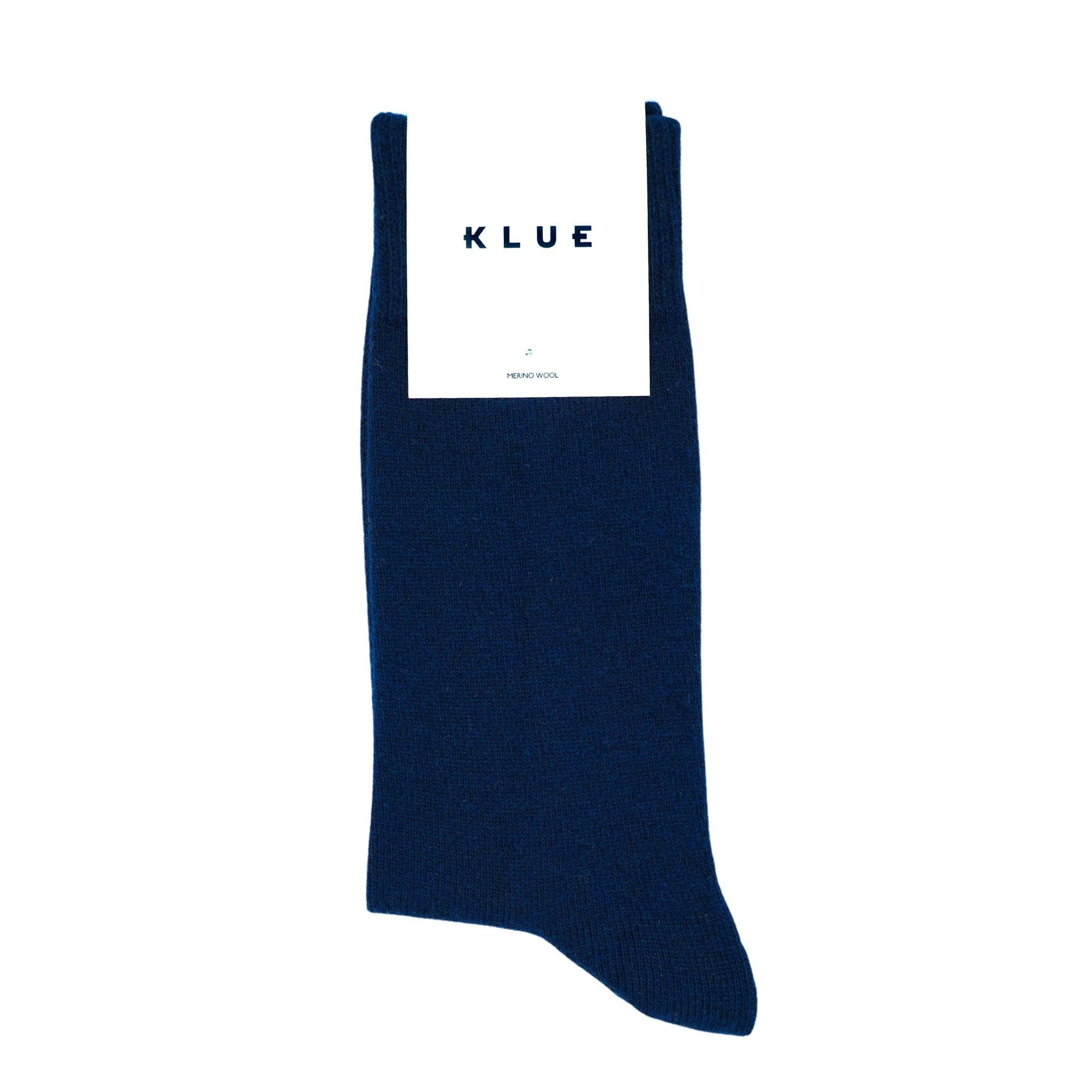 KLUE schlichte Merinowollsocken | Navy