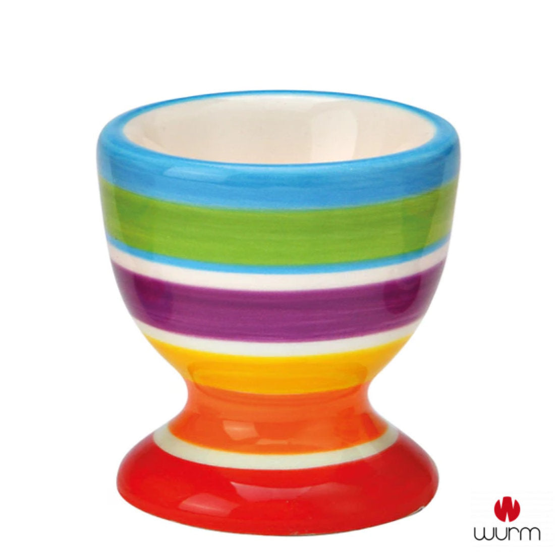 4er Set Eierbecher Keramik gestreift bunt 5×6×5cm