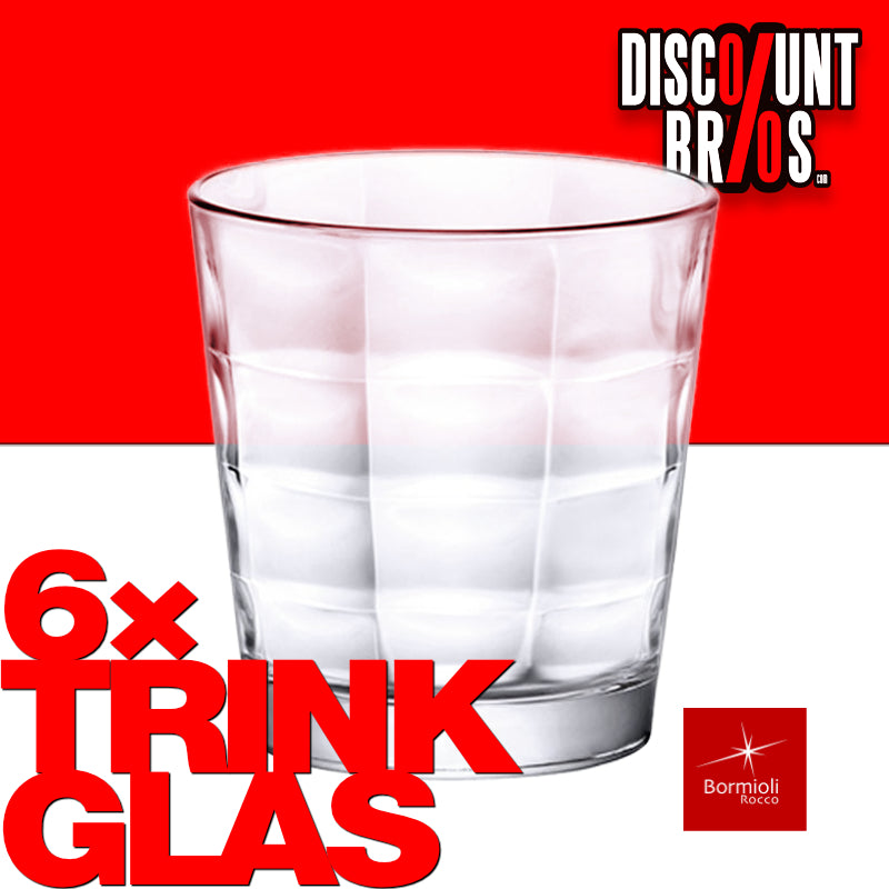 6er-Set Trinkgläser Glas TRINKGLAS Bormioli Rocco – CUBE 6×245ml
