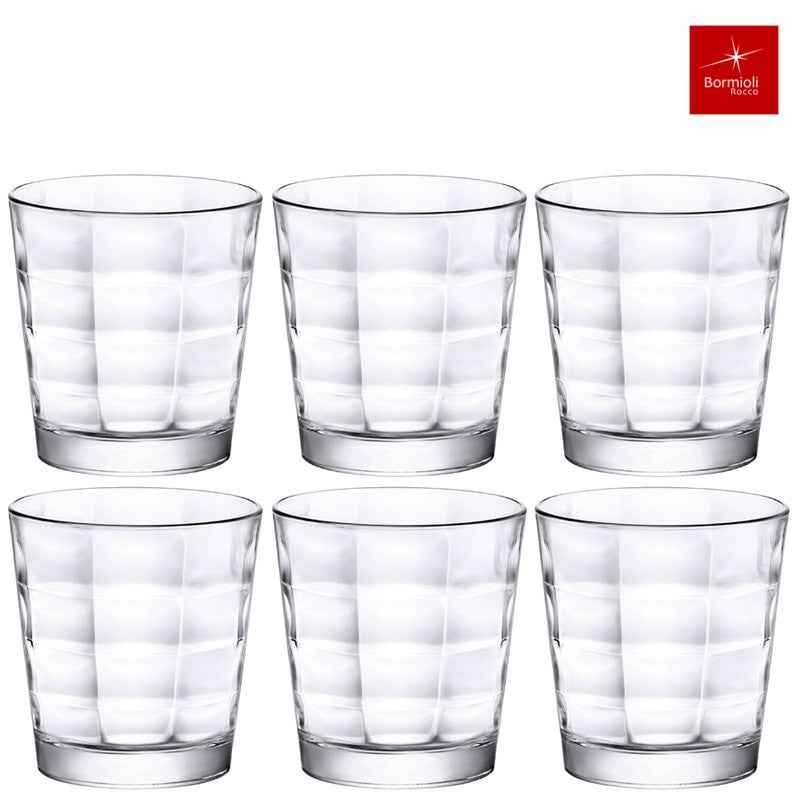 6er-Set Trinkgläser Glas TRINKGLAS Bormioli Rocco – CUBE 6×245ml