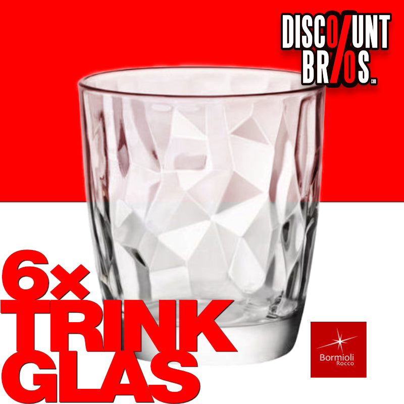 6er-Set Trinkgläser Glas TRINKGLAS Bormioli Rocco – Diamond 6×20cl