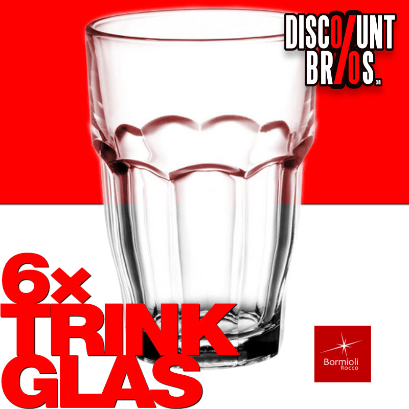 6er-Set Trinkgläser Glas TRINKGLAS Bormioli Rocco – Rock Bar 6×47cl