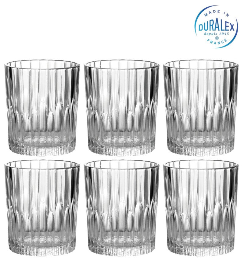 6er-Set Trinkgläser Glas TRINKGLAS Duralex Whiskeygläser Manhattan 6×22cl