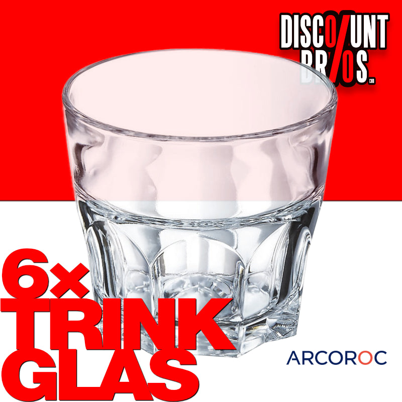 6er-Set Trinkgläser Glas TRINKGLAS Arcoroc GRANITY 6×16cl