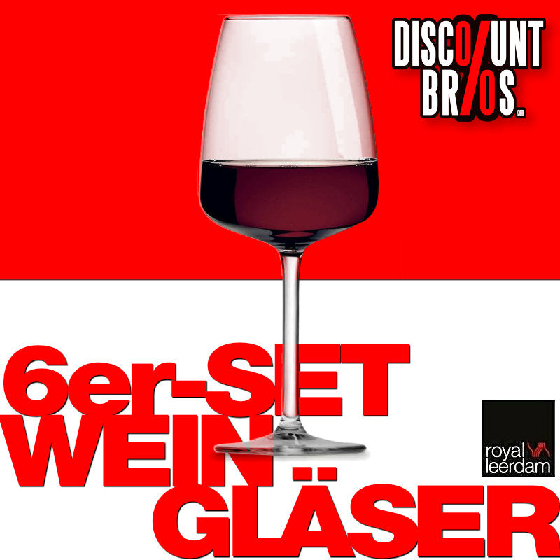 6er-Set Trinkgläser WEINGLAS Weingläser von Royal Leerdam: Ledya 6×60cl