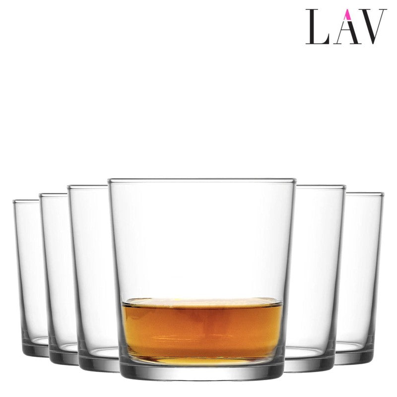 6er-Set Bodega Gläserset TRINKGLAS Bierglas Glas Trinkgläser Gläser Wassergläser Whiskygläser von LAV 345ml