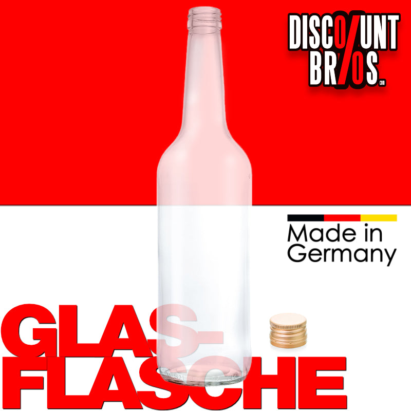 700ml GLASFLASCHE mit DECKEL Flasche mit Schraubverschluss PP28 DE