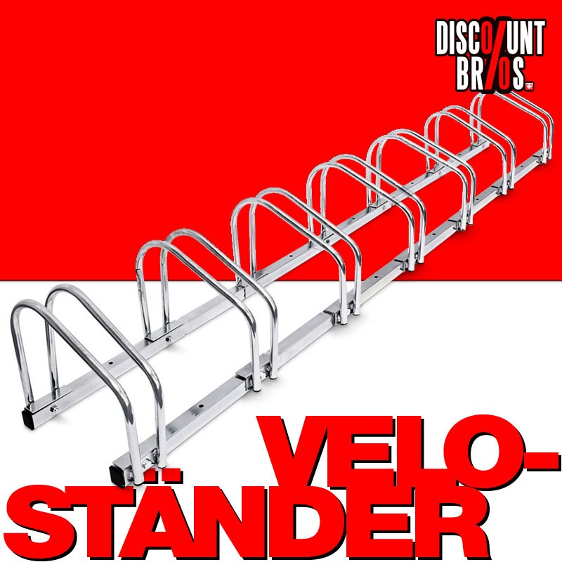 7-er VELOSTÄNDER verchromt Fahrradständer für Boden- & Wandmontage