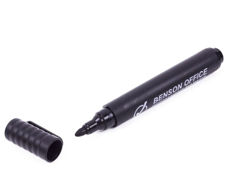 BENSON OFFICE PERMANENT-MARKER SET 4-teilig wasserfeste Filzstifte SCHWARZ