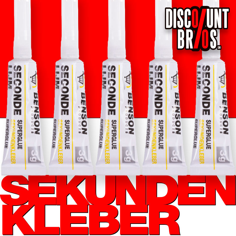 BENSON TOOLS Universal SEKUNDEN-KLEBER im 5er Pack
