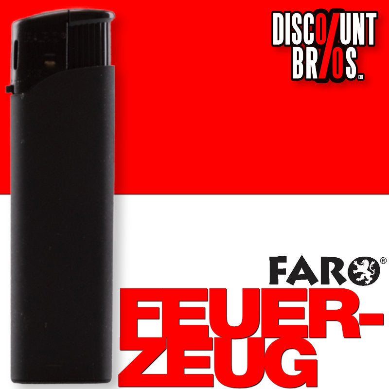 FARO Elektronik FEUERZEUG Mattschwarz + Schwarz nachfüllbar
