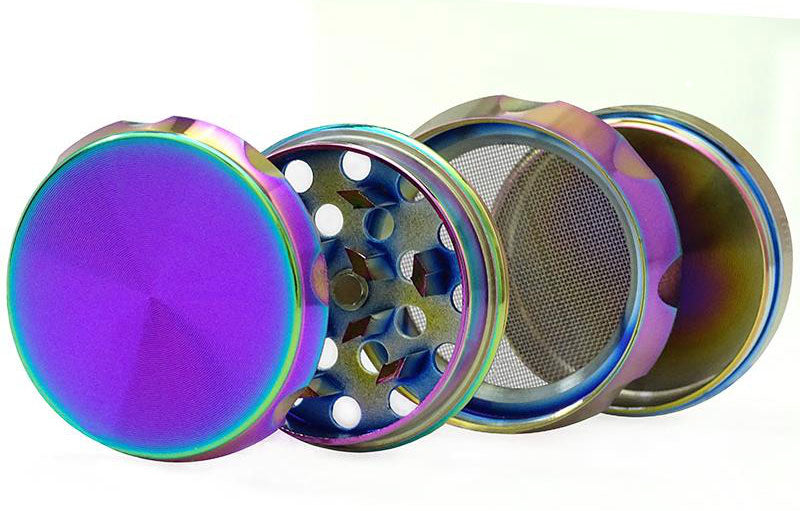 Gewürzmühle GRINDER RAINBOW Regenbogen 4-teilig aus Metall Ø41mm