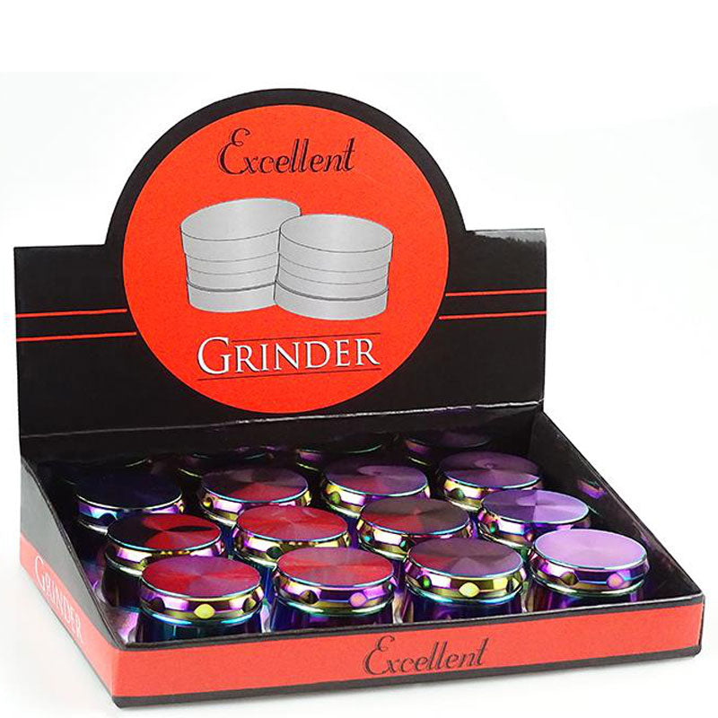 Gewürzmühle GRINDER RAINBOW Regenbogen 4-teilig aus Metall Ø41mm