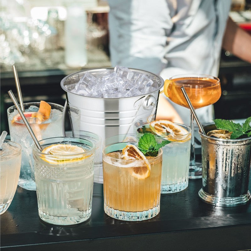 Flaschenkühler SEKTKÜHLER Eiskübel Edelstahl mit Henkel