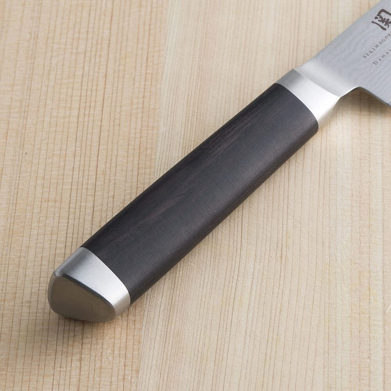 KAI SEKISOROKU Allzweckmesser Petty Messer mit Damaststahl-Klinge (120 mm) und Holzgriff SCHWARZBRAUN