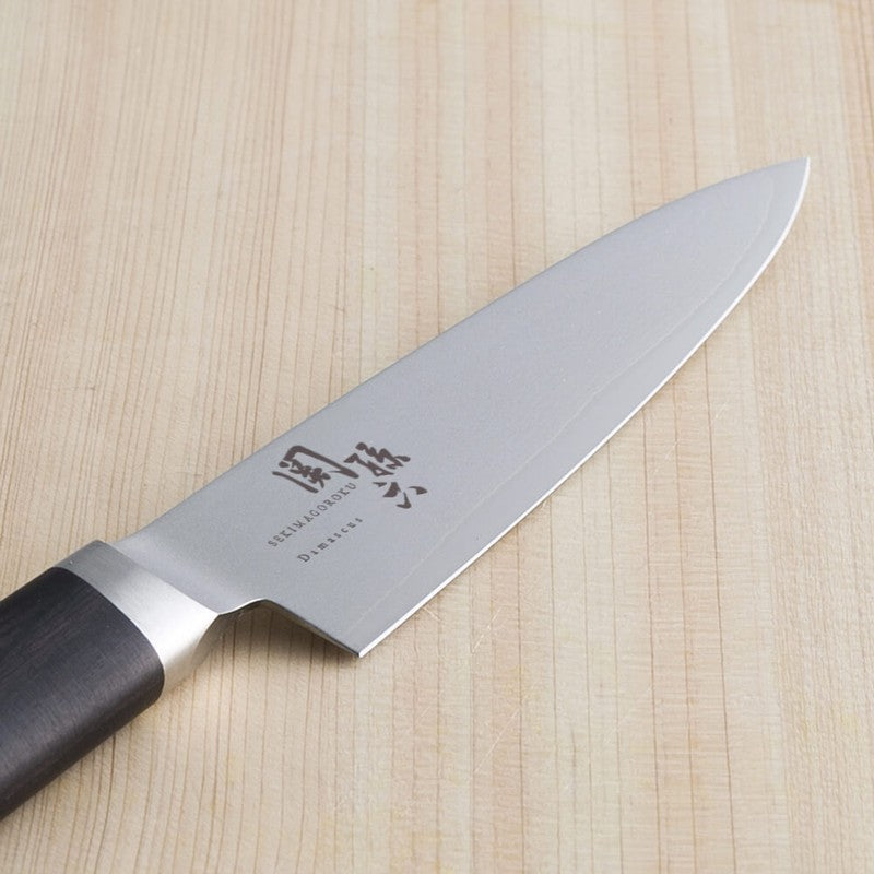 KAI SEKISOROKU Allzweckmesser Petty Messer mit Damaststahl-Klinge (150 mm) und Holzgriff SCHWARZBRAUN