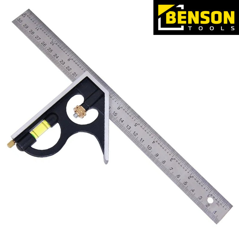 Kombinationswinkel WINKEL Winkel mit Wasserwaage + Reissnadel Metall 45° und 90° 300 mm