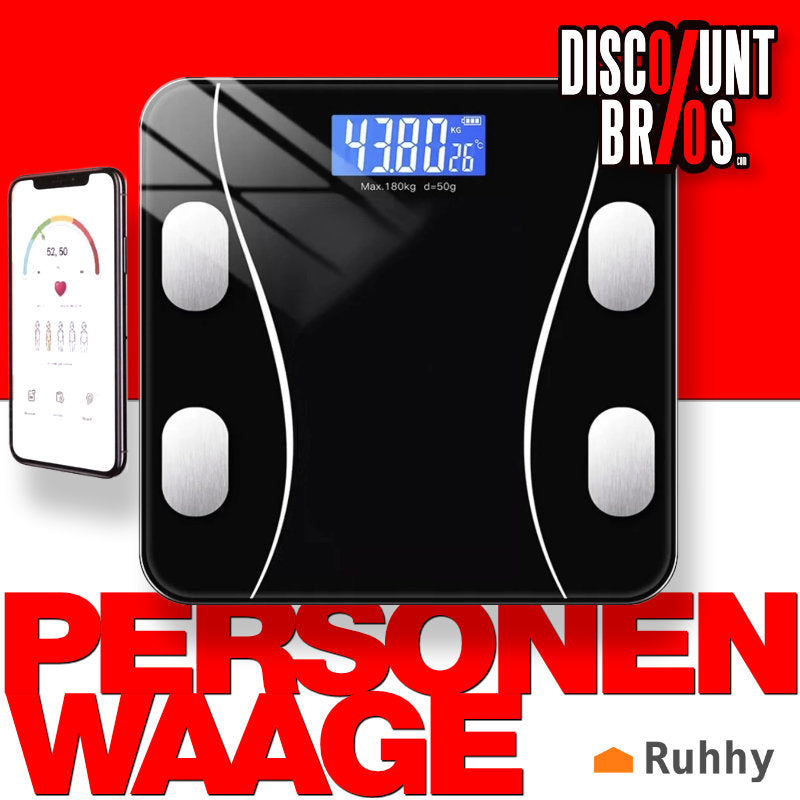 Digitale inteligente PERSONENWAAGE mit Bluetooth + APP bis 180kg
