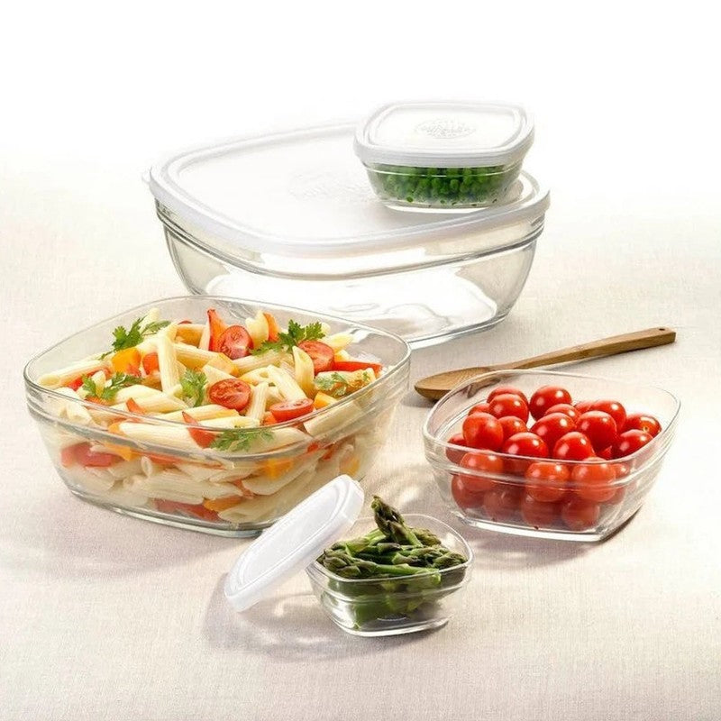 Duralex SCHÜSSEL mit DECKEL Vorratsdose Aufbewahrungsbox Lunchbox Frische Box 3l 23cm Transparent
