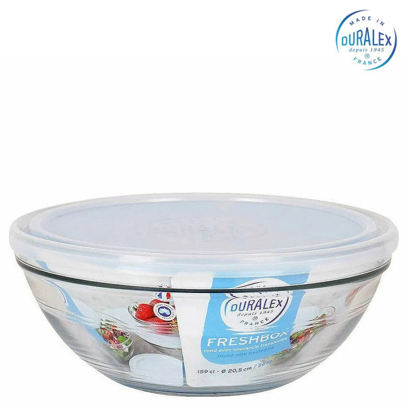 Duralex LYS SCHÜSSEL mit DECKEL Vorratsdose Aufbewahrungsbox Lunchbox Frische Box 1,6l 20,5cm