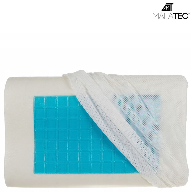 Orthopädisches NACKENKISSEN Kissen Kopfkissen mit Memory Foam und Kühlgel für entspannten Schlaf