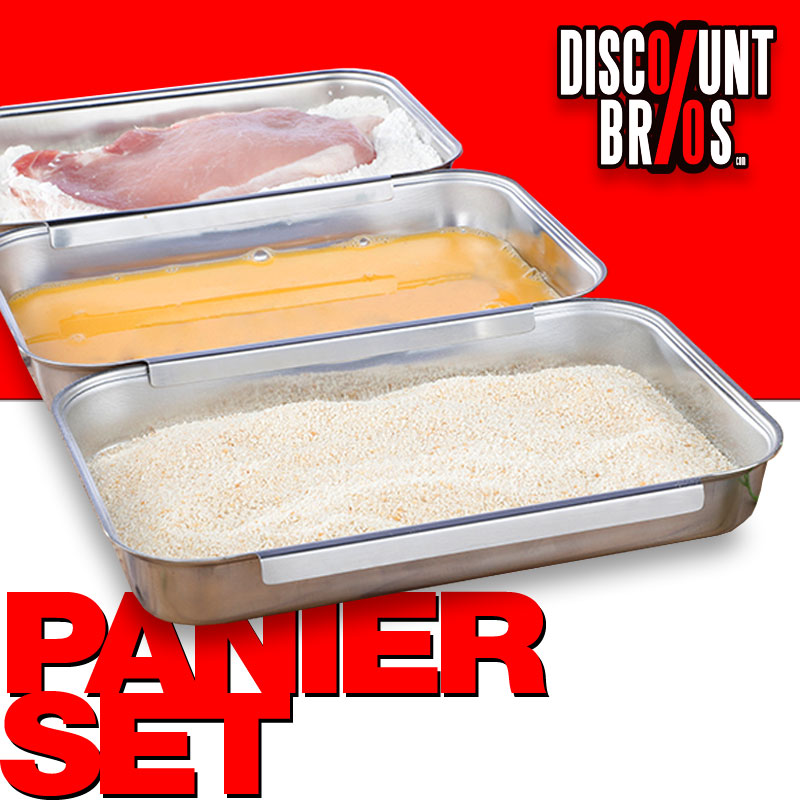 Panierschalen PANIER-SET aus Edelstahl 3-teilig