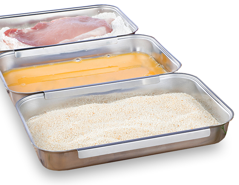 Panierschalen PANIER-SET aus Edelstahl 3-teilig