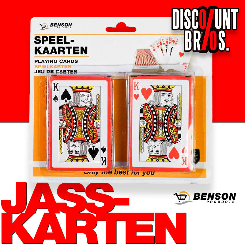 2er-Set Jasskarten POKERKARTEN Spielkarten Kartenspiel 2 Kartendecks von Benson