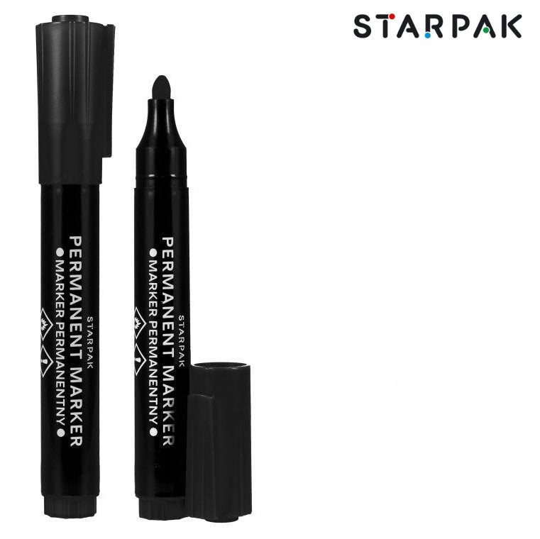 STARPAK wasserfester PERMANENT-MARKER Filzstift SCHWARZ