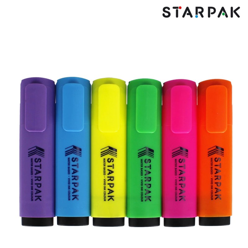 STARPAK TEXT-MARKER Filzstifte 6 FARBEN
