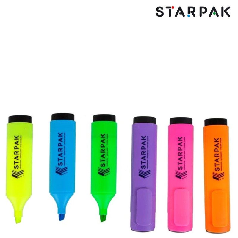 STARPAK TEXT-MARKER Filzstifte 6 FARBEN