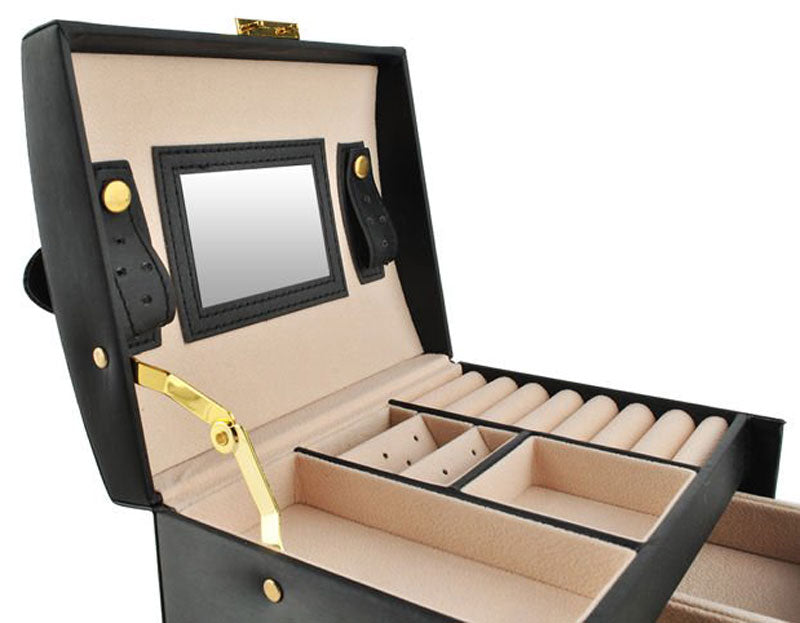 Schmuckkästchen SCHMUCK-KOFFER Abschliessbar SCHWARZ