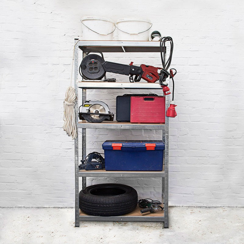 1L 180 x 90 x 40 cm Lagerregal SCHWERLASTREGAL Metallregal Steckregal Gestell Regal mit 5 Böden