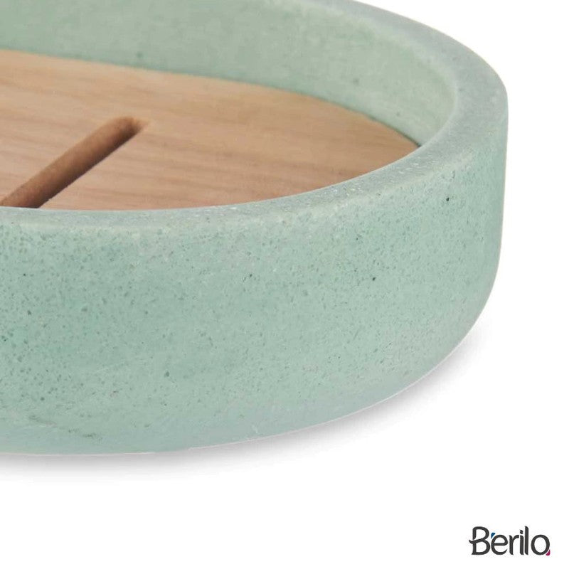 Seifenablage SEIFENSCHALE mit Bambuseinlage und Bambusharz MINT oder SCHWARZ