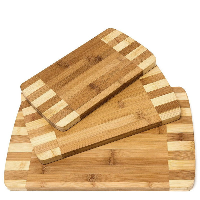 3er-SET Bambus-Holz Küchenbretter SCHNEIDEBRETTER Tranchierbretter