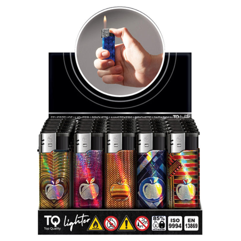 TQ Elektronik FEUERZEUG "PRECIOUS APPLE" mit metallischem Glanz