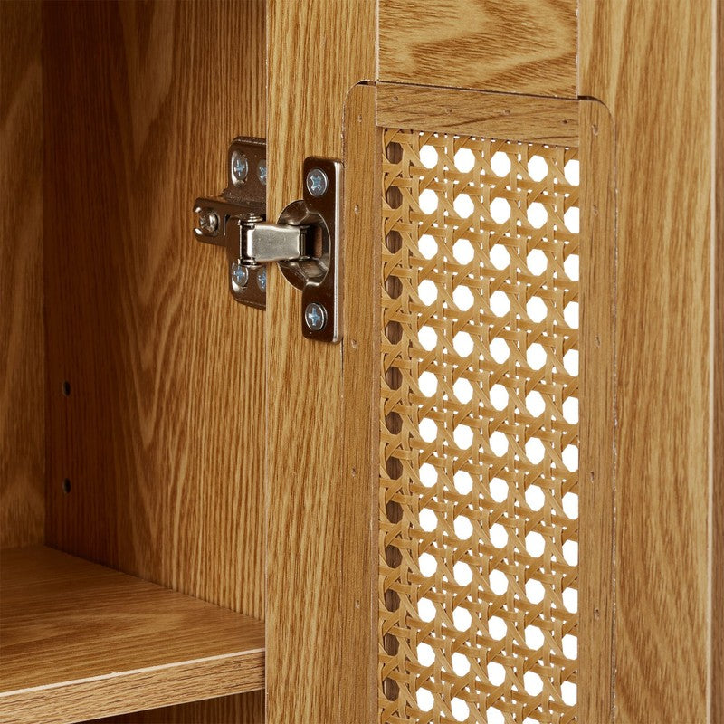 Toilettenpapierhalter WC-PAPIER-HALTER Badschrank Rattan Holzoptik