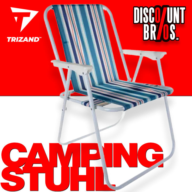 Trizand „Bergamo“ CAMPINGSTUHL Klappbarer Outdoor-Stuhl BLAU