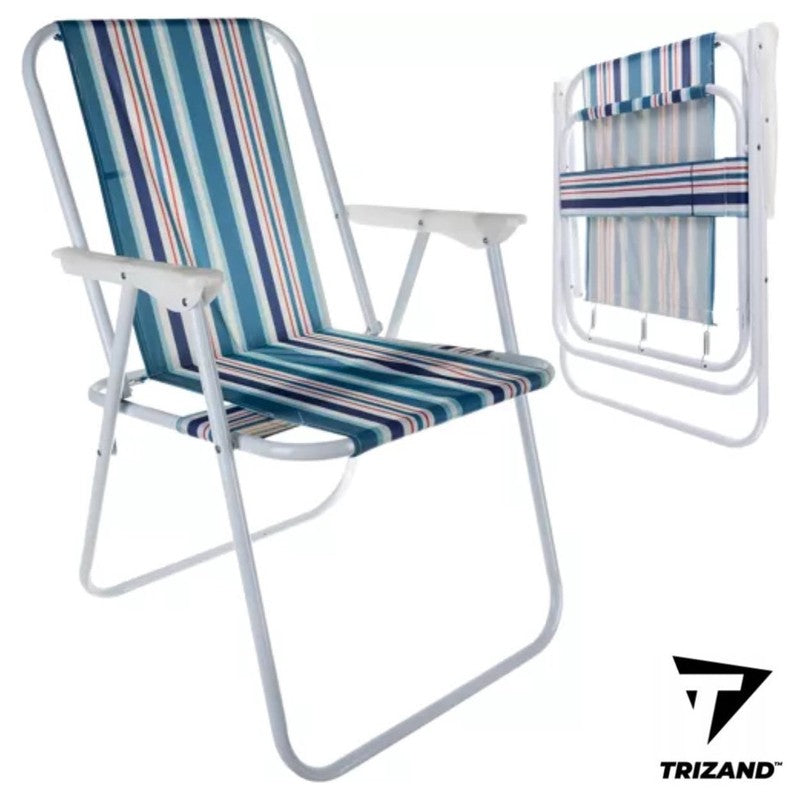 Trizand „Bergamo“ CAMPINGSTUHL Klappbarer Outdoor-Stuhl BLAU