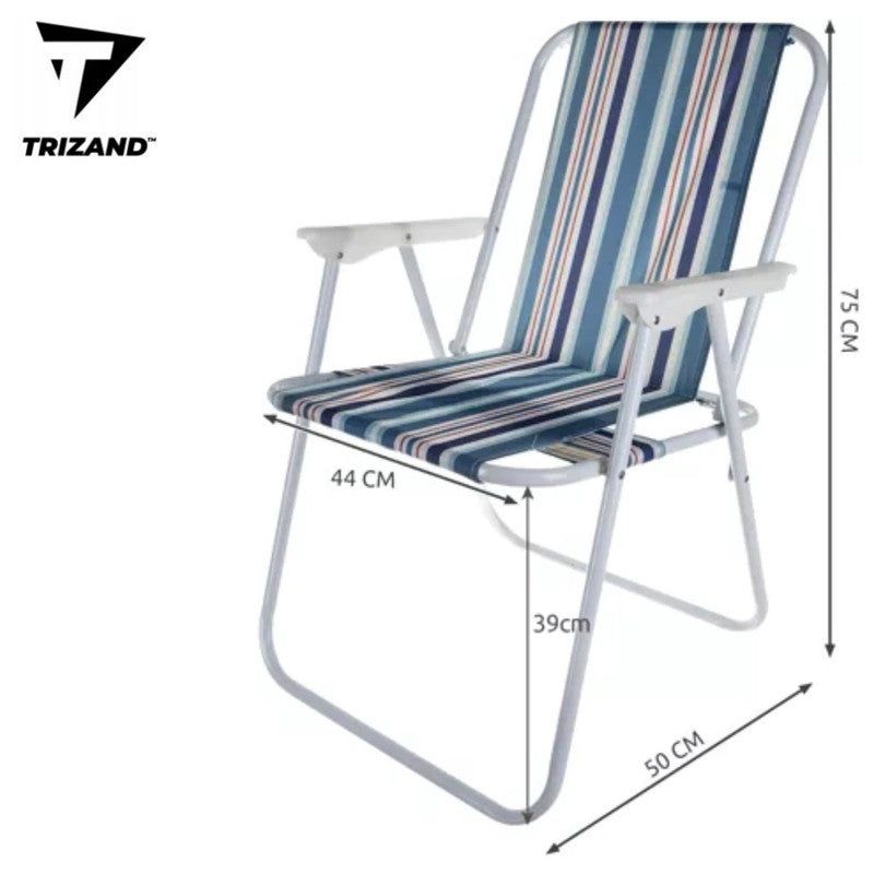 Trizand „Bergamo“ CAMPINGSTUHL Klappbarer Outdoor-Stuhl BLAU