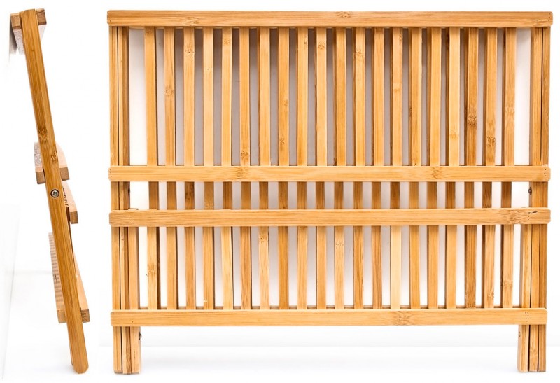Bambus GESCHIRR-ABTROPFGITTER Abtropfgestell 42cm