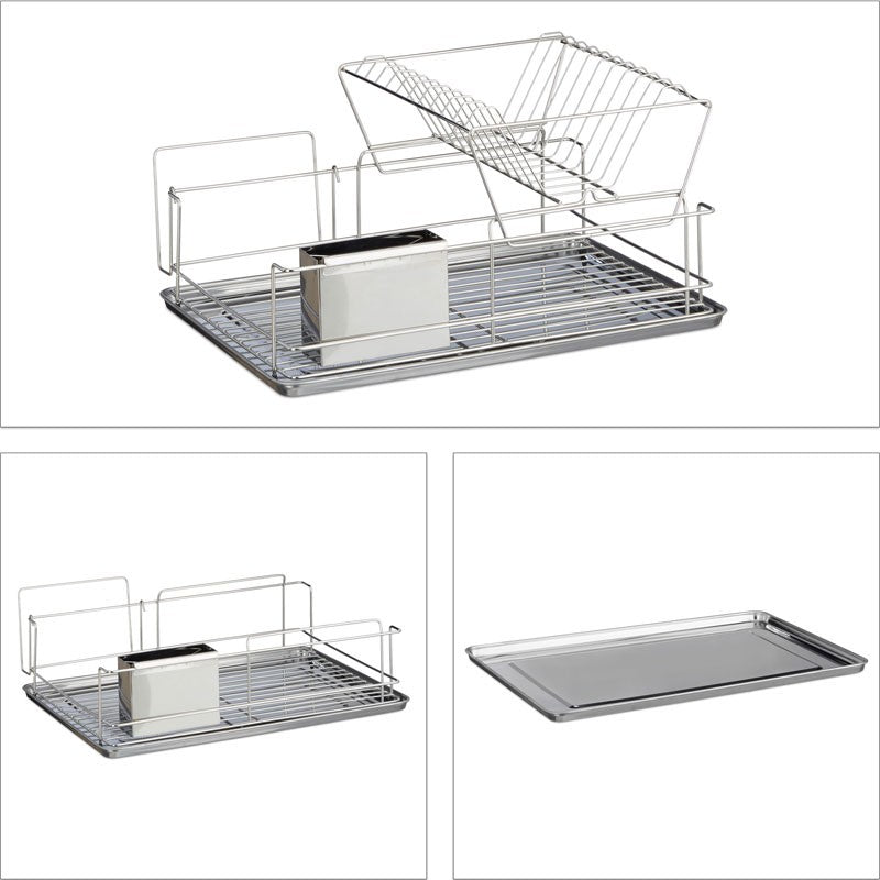 Abtropfgestell GESCHIRR-ABTROPFGITTER mit Besteckhalter 48×32cm