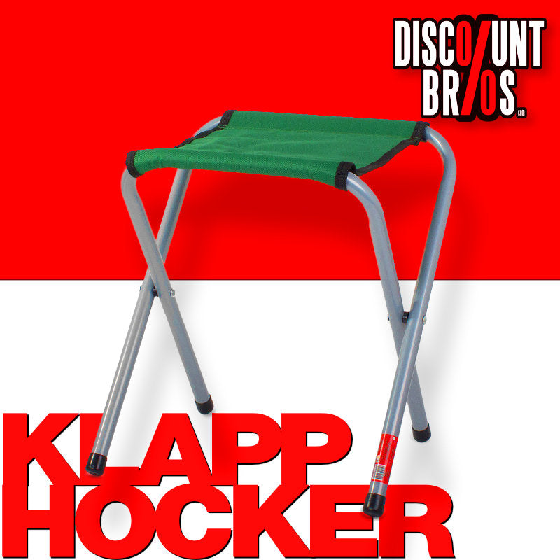 Klassischer KLAPPHOCKER Klappstuhl Hocker Falthocker Campinghocker Campingstuhl GRÜN