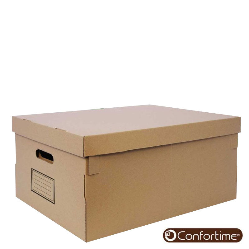 6 Stk Mehrzweckboxen ARCHIV-BOX A3+ Archivschachtel mit Deckel Karton braun 45×35×20