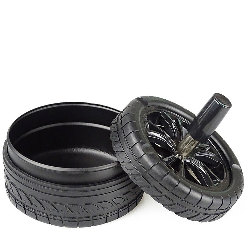 Drehaschenbecher DREH-ASCHENBECHER Aschenbecher REIFEN SCHWARZ oder ROT Ø10cm