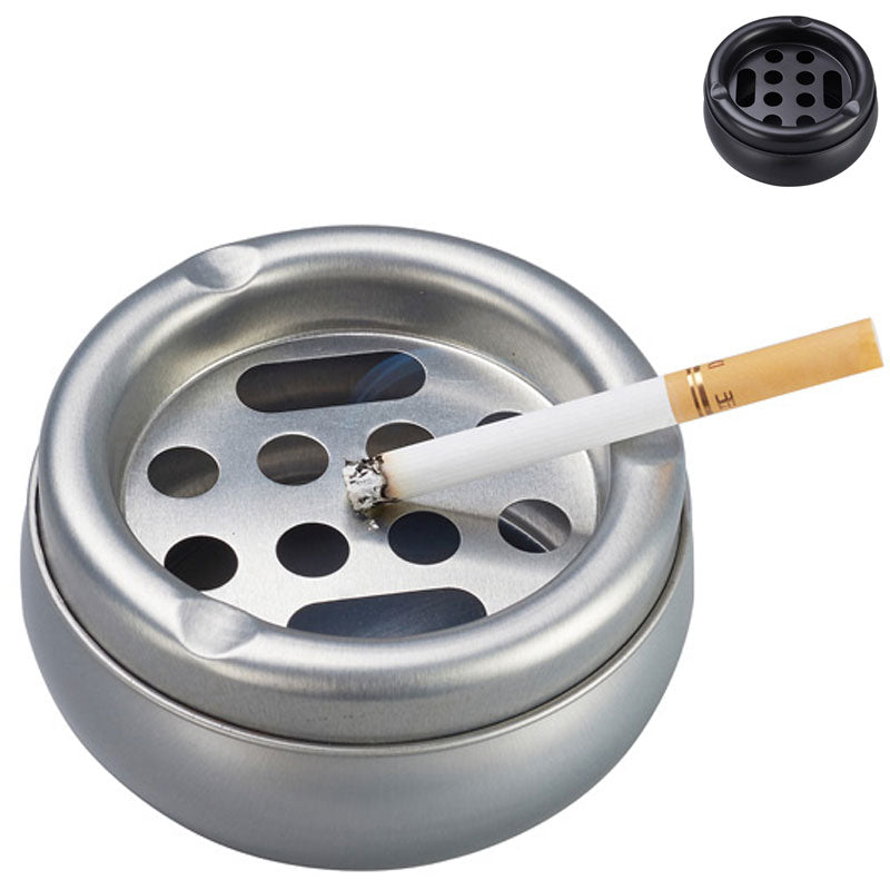 Metall ASCHENBECHER SCHWARZ oder SILBER Ø10cm