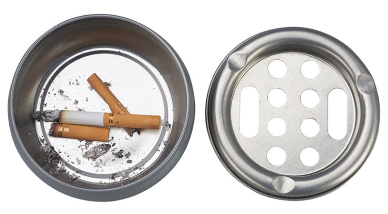 Metall ASCHENBECHER SCHWARZ oder SILBER Ø10cm